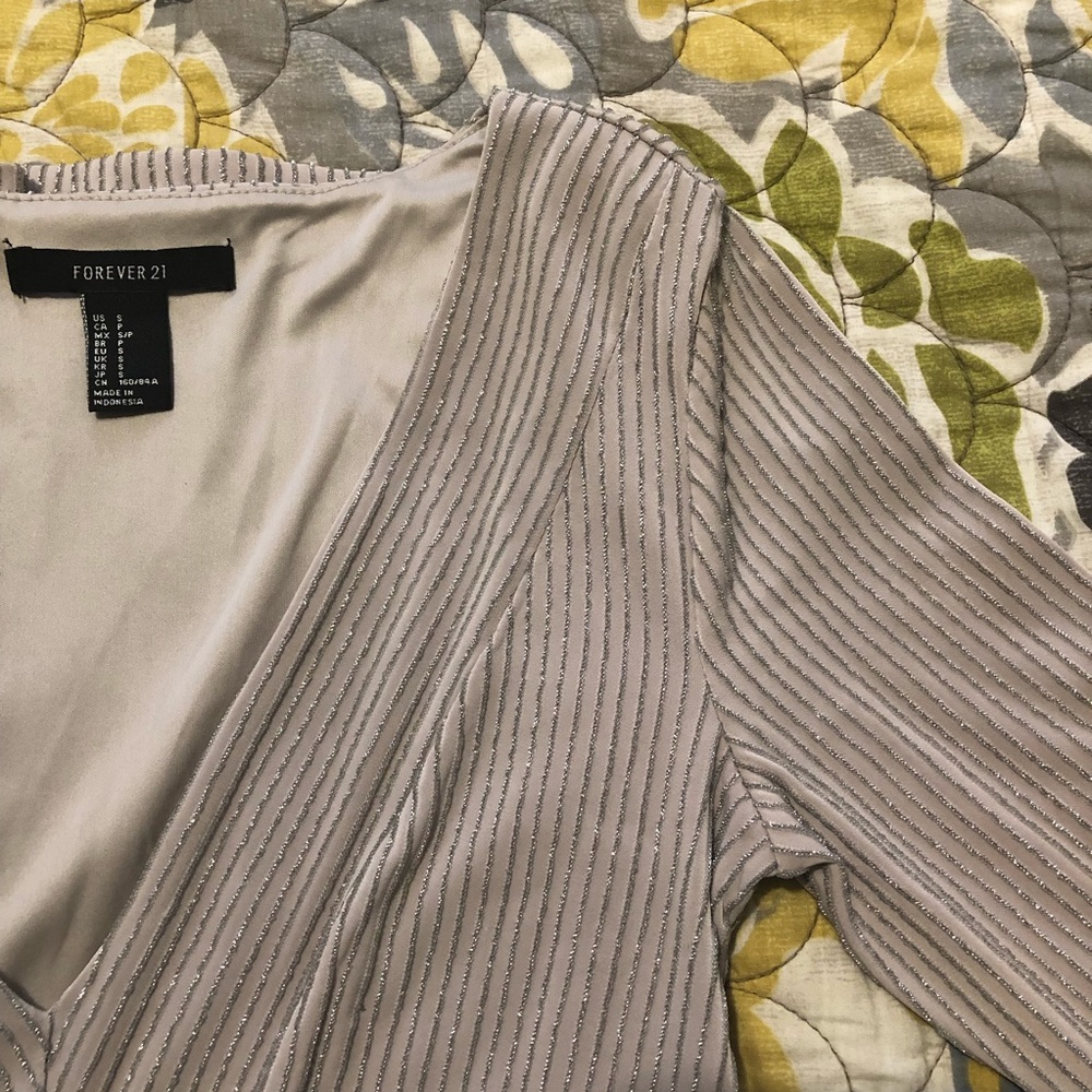 Cream & glittery dress from Forever 21